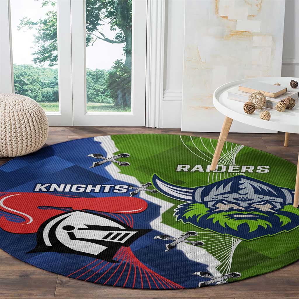 Knights and Raiders Round Carpet Dynamic Sporty Version