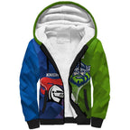 Personalised Knights and Raiders Sherpa Hoodie Dynamic Sporty Version