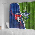Knights and Raiders Shower Curtain Dynamic Sporty Version