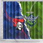 Knights and Raiders Shower Curtain Dynamic Sporty Version