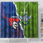 Knights and Raiders Shower Curtain Dynamic Sporty Version