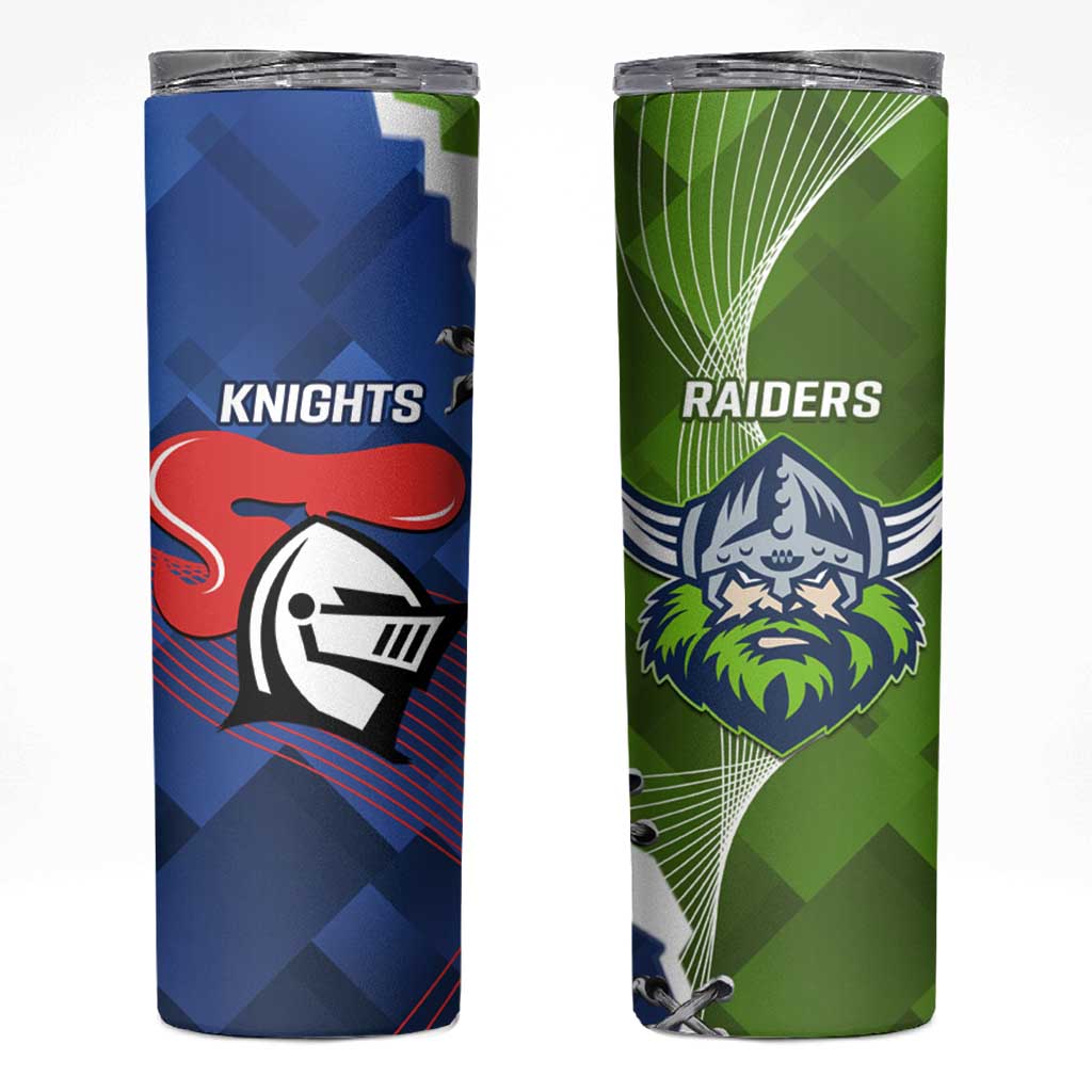 Knights and Raiders Skinny Tumbler Dynamic Sporty Version