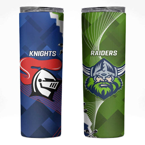 Knights and Raiders Skinny Tumbler Dynamic Sporty Version