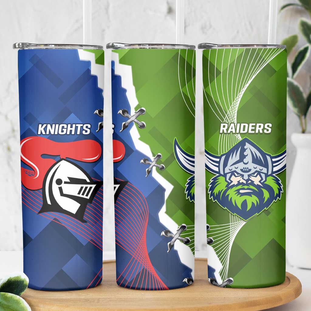 Knights and Raiders Skinny Tumbler Dynamic Sporty Version