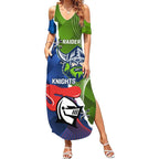 Personalised Knights and Raiders Summer Maxi Dress Dynamic Sporty Version