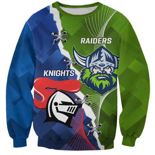 Personalised Knights and Raiders Sweatshirt Dynamic Sporty Version
