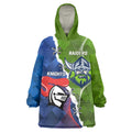 Personalised Knights and Raiders Wearable Blanket Hoodie Dynamic Sporty Version