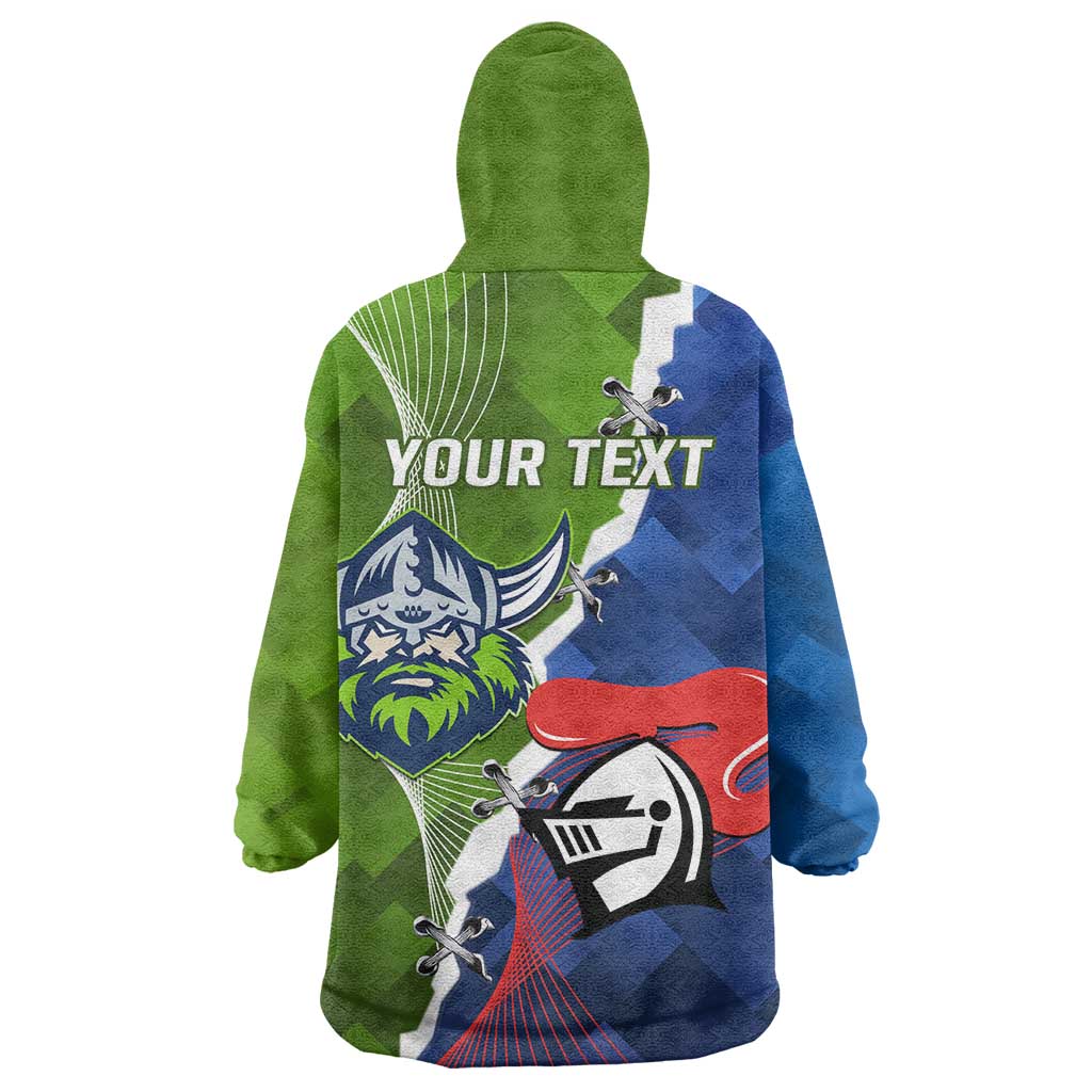 Personalised Knights and Raiders Wearable Blanket Hoodie Dynamic Sporty Version