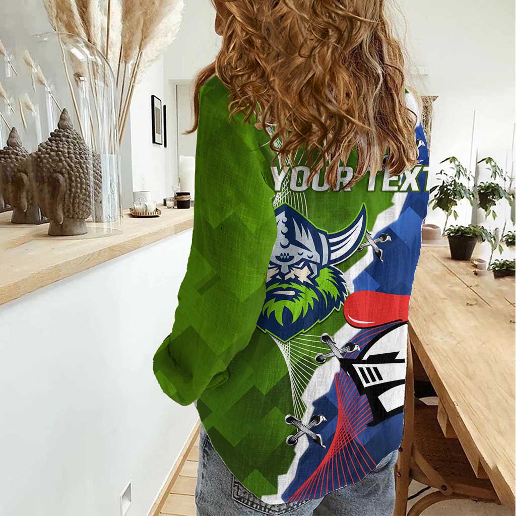Personalised Knights and Raiders Women Casual Shirt Dynamic Sporty Version