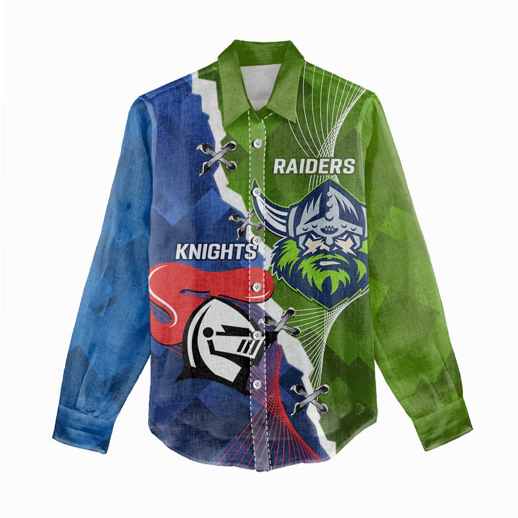 Personalised Knights and Raiders Women Casual Shirt Dynamic Sporty Version