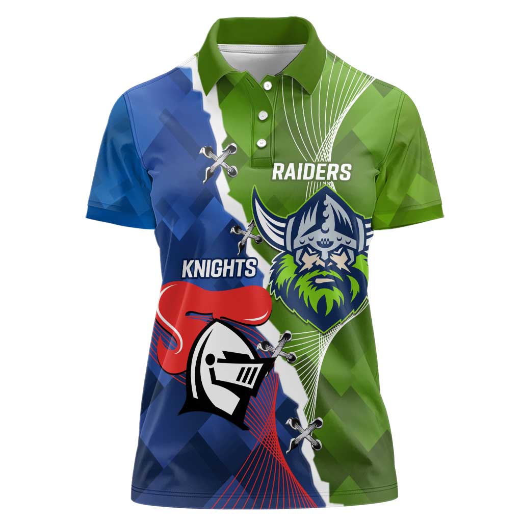 Personalised Knights and Raiders Women Polo Shirt Dynamic Sporty Version