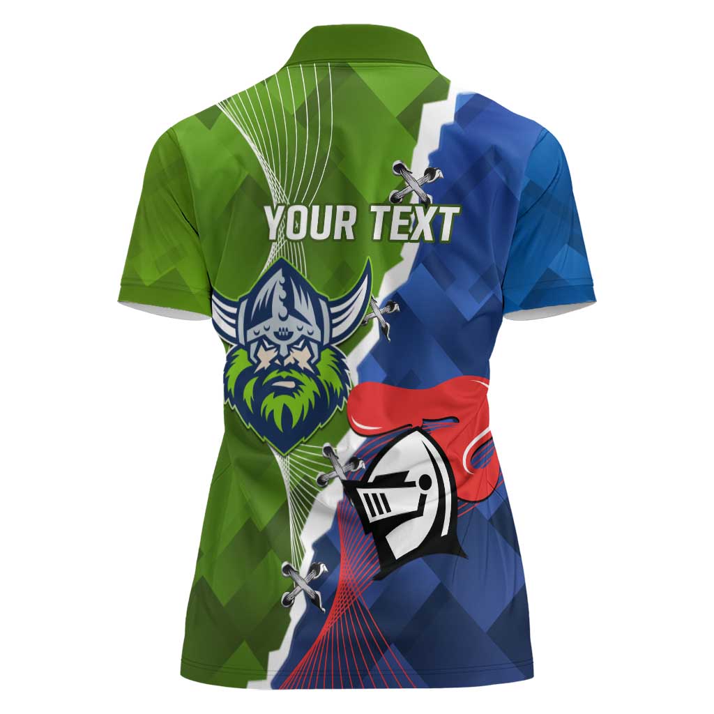 Personalised Knights and Raiders Women Polo Shirt Dynamic Sporty Version