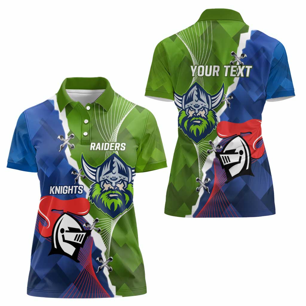 Personalised Knights and Raiders Women Polo Shirt Dynamic Sporty Version