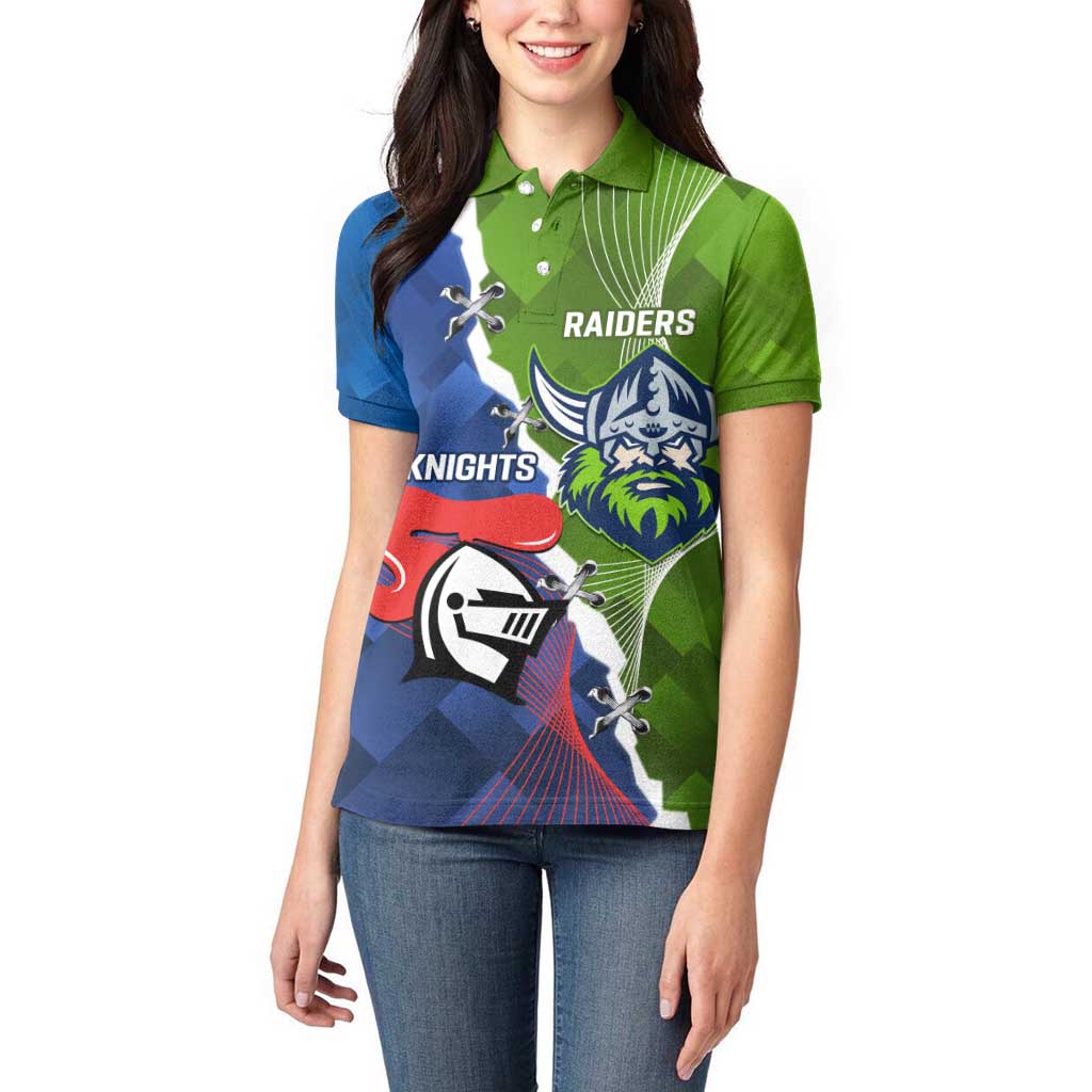 Personalised Knights and Raiders Women Polo Shirt Dynamic Sporty Version