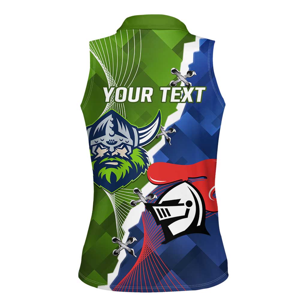 Personalised Knights and Raiders Women Sleeveless Polo Shirt Dynamic Sporty Version