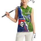 Personalised Knights and Raiders Women Sleeveless Polo Shirt Dynamic Sporty Version