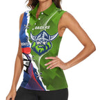 Personalised Knights and Raiders Women Sleeveless Polo Shirt Dynamic Sporty Version
