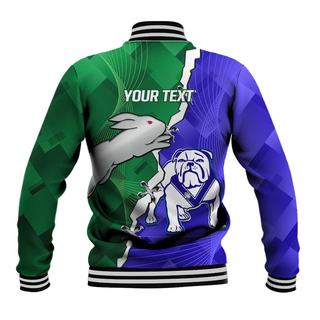 Personalised Rabbitohs and Bulldogs Baseball Jacket Dynamic Sporty Version