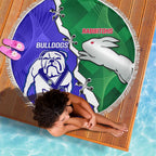 Rabbitohs and Bulldogs Beach Blanket Dynamic Sporty Version