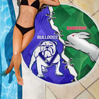 Rabbitohs and Bulldogs Beach Blanket Dynamic Sporty Version