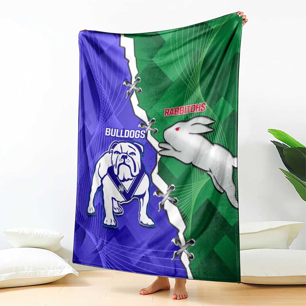 Rabbitohs and Bulldogs Blanket Dynamic Sporty Version