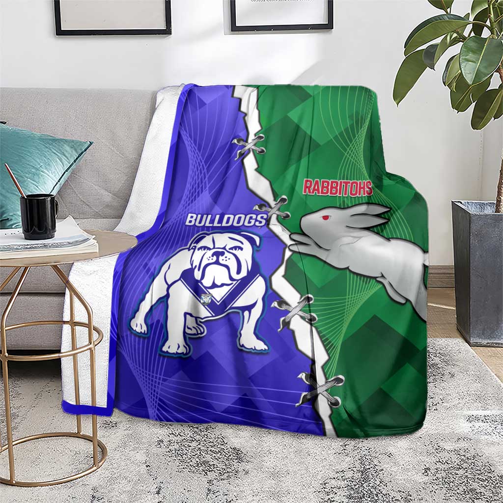 Rabbitohs and Bulldogs Blanket Dynamic Sporty Version