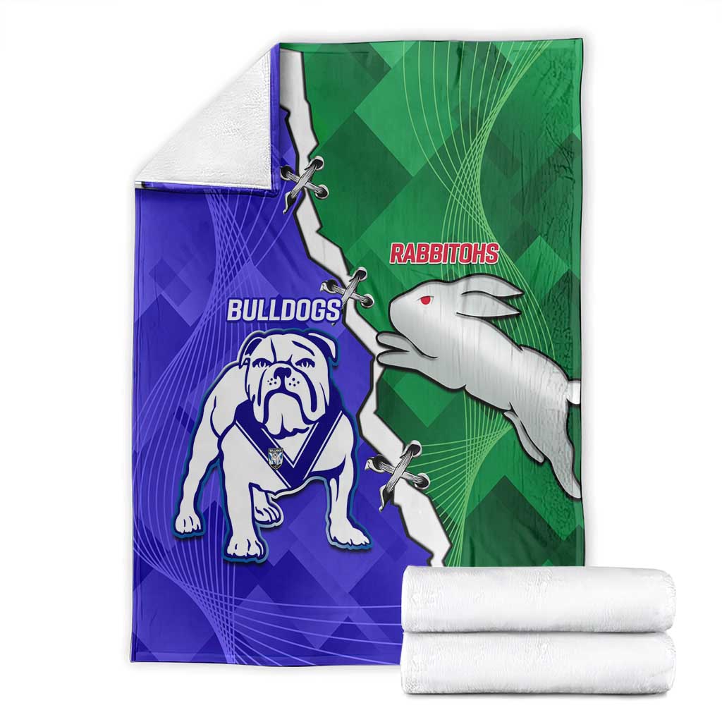Rabbitohs and Bulldogs Blanket Dynamic Sporty Version