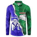 Personalised Rabbitohs and Bulldogs Button Sweatshirt Dynamic Sporty Version