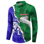 Personalised Rabbitohs and Bulldogs Button Sweatshirt Dynamic Sporty Version