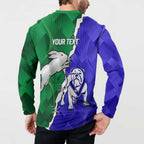 Personalised Rabbitohs and Bulldogs Button Sweatshirt Dynamic Sporty Version