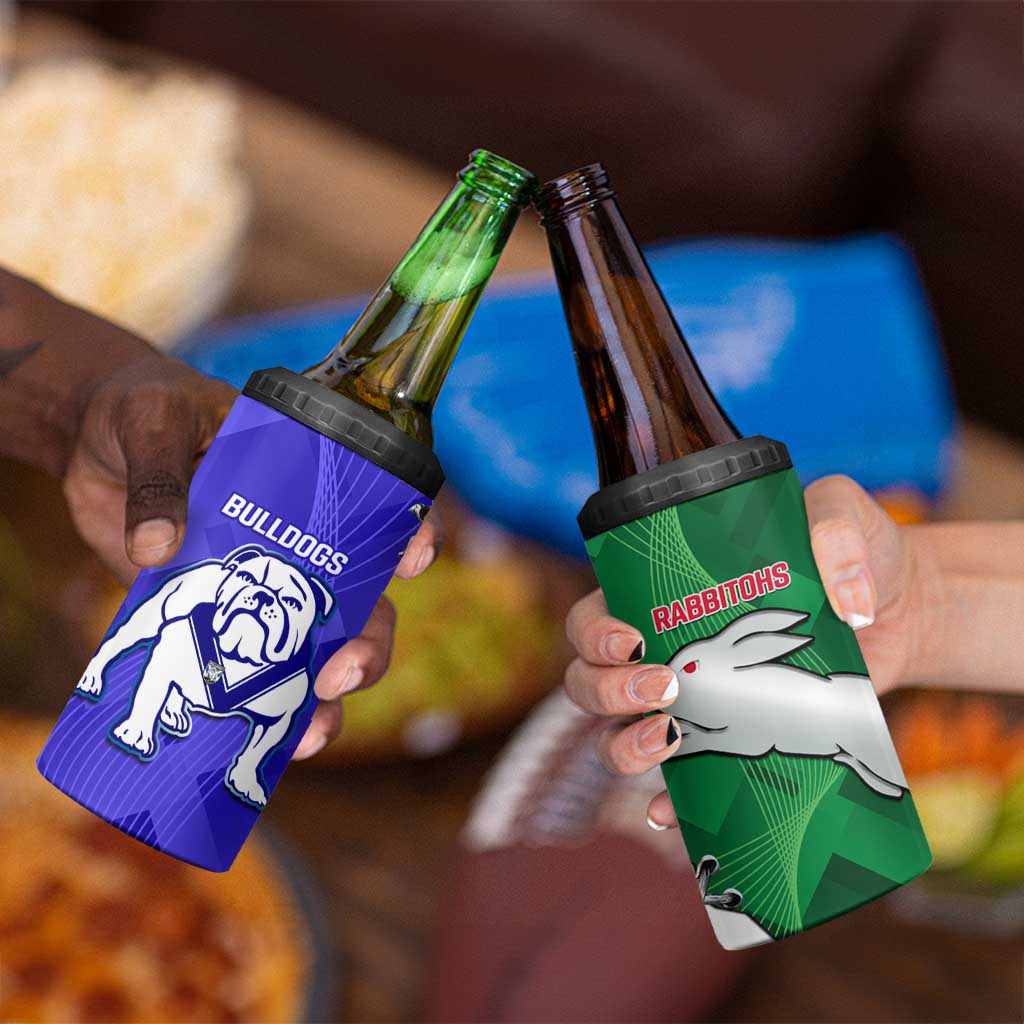 Rabbitohs and Bulldogs 4 in 1 Can Cooler Tumbler Dynamic Sporty Version