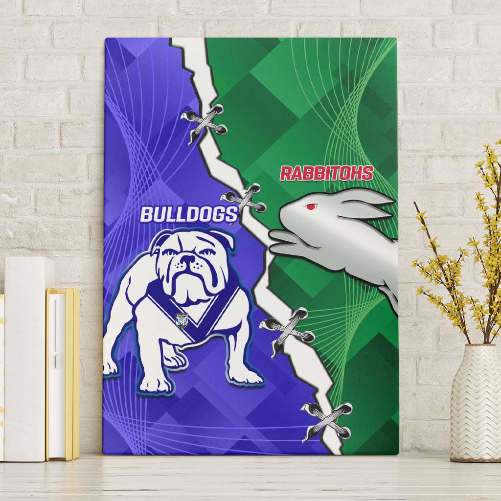 Rabbitohs and Bulldogs Canvas Wall Art Dynamic Sporty Version