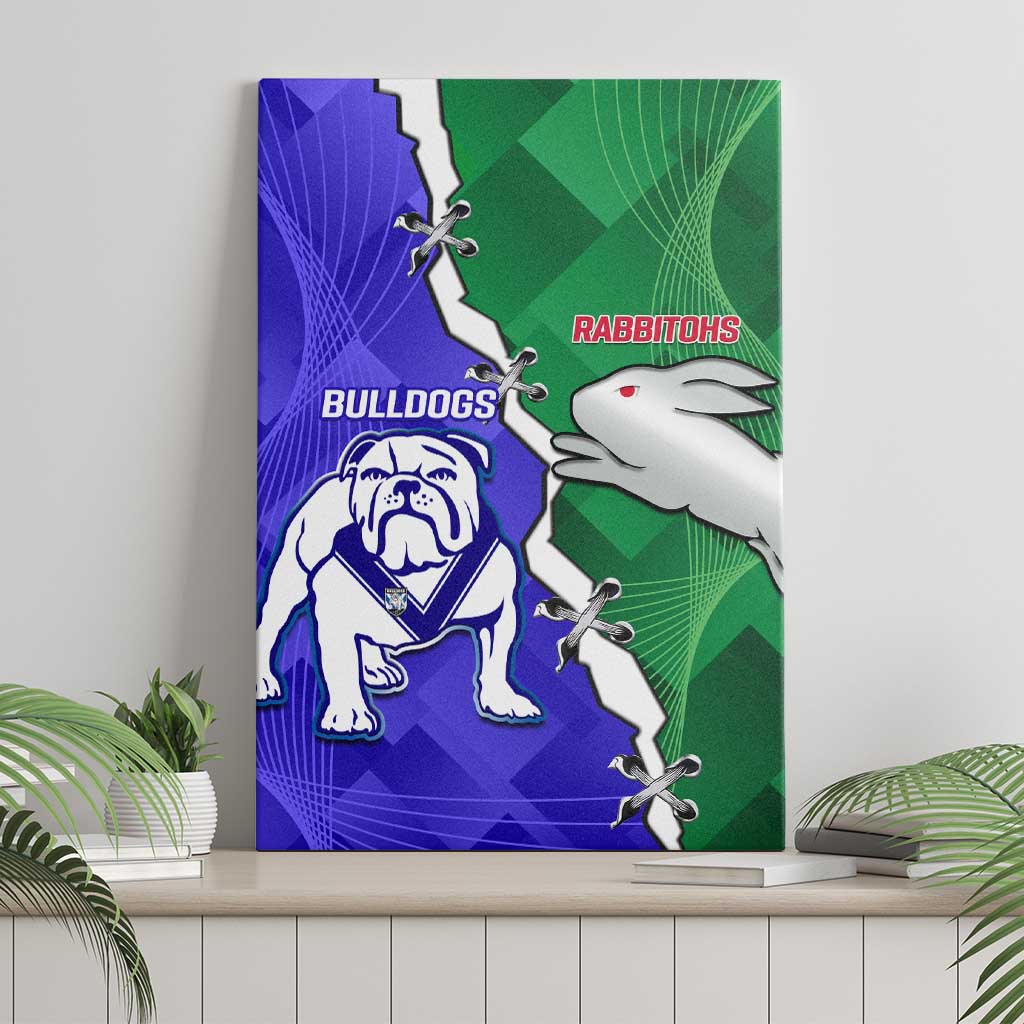 Rabbitohs and Bulldogs Canvas Wall Art Dynamic Sporty Version