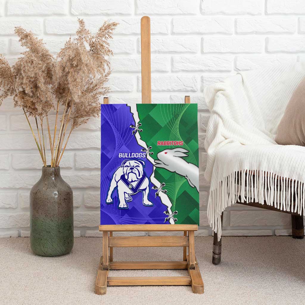 Rabbitohs and Bulldogs Canvas Wall Art Dynamic Sporty Version