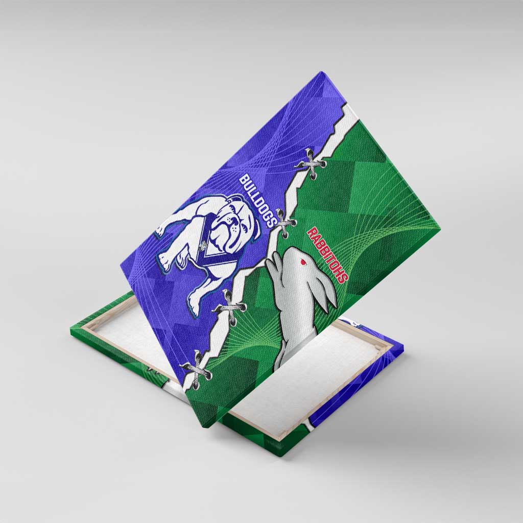 Rabbitohs and Bulldogs Canvas Wall Art Dynamic Sporty Version