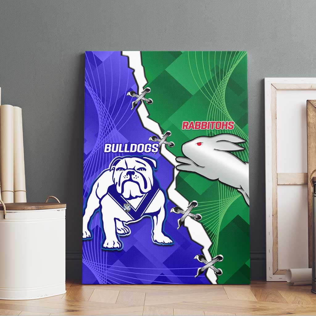 Rabbitohs and Bulldogs Canvas Wall Art Dynamic Sporty Version