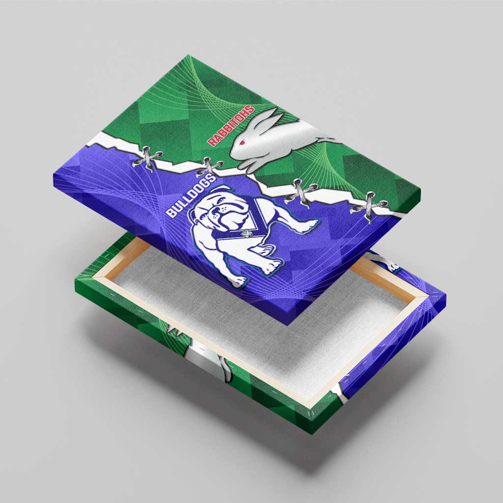 Rabbitohs and Bulldogs Canvas Wall Art Dynamic Sporty Version