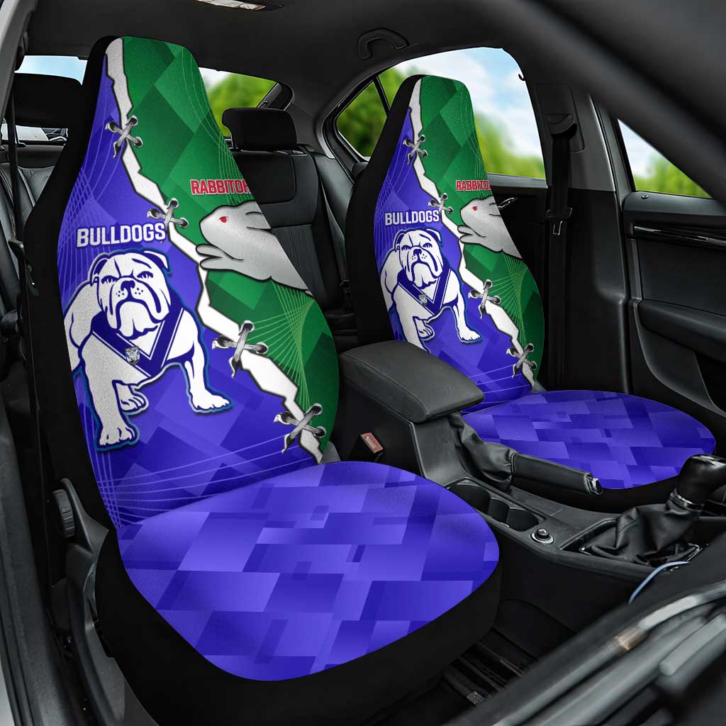 Rabbitohs and Bulldogs Car Seat Cover Dynamic Sporty Version