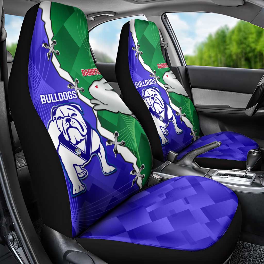 Rabbitohs and Bulldogs Car Seat Cover Dynamic Sporty Version
