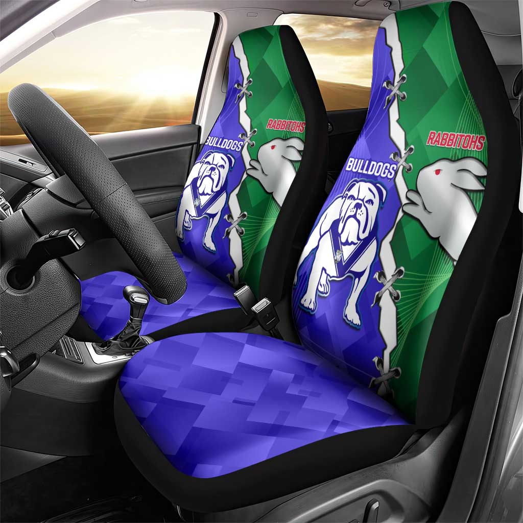 Rabbitohs and Bulldogs Car Seat Cover Dynamic Sporty Version