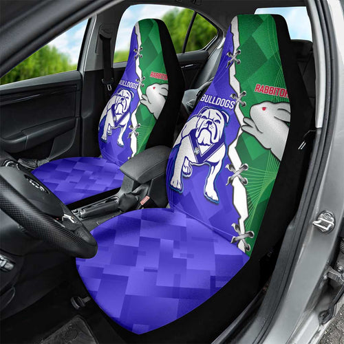Rabbitohs and Bulldogs Car Seat Cover Dynamic Sporty Version