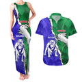 Personalised Rabbitohs and Bulldogs Couples Matching Tank Maxi Dress and Hawaiian Shirt Dynamic Sporty Version