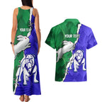 Personalised Rabbitohs and Bulldogs Couples Matching Tank Maxi Dress and Hawaiian Shirt Dynamic Sporty Version