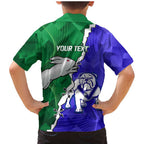 Personalised Rabbitohs and Bulldogs Family Matching Mermaid Dress and Hawaiian Shirt Dynamic Sporty Version