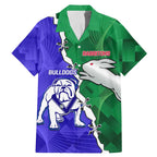 Personalised Rabbitohs and Bulldogs Family Matching Mermaid Dress and Hawaiian Shirt Dynamic Sporty Version