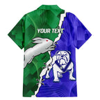 Personalised Rabbitohs and Bulldogs Family Matching Mermaid Dress and Hawaiian Shirt Dynamic Sporty Version
