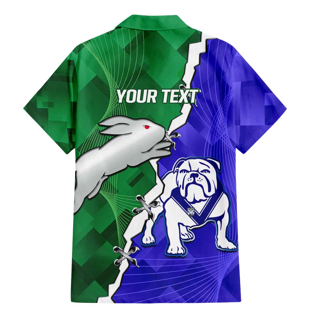 Personalised Rabbitohs and Bulldogs Family Matching Mermaid Dress and Hawaiian Shirt Dynamic Sporty Version