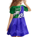Personalised Rabbitohs and Bulldogs Family Matching Off Shoulder Maxi Dress and Hawaiian Shirt Dynamic Sporty Version