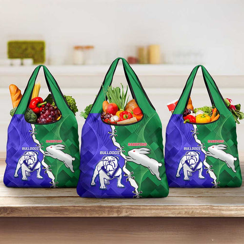 Rabbitohs and Bulldogs Grocery Bag Dynamic Sporty Version
