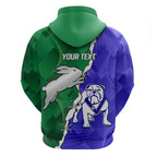 Personalised Rabbitohs and Bulldogs Hoodie Dynamic Sporty Version